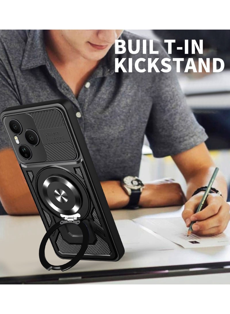 Case Cover Shock Resistant Protect Camera TPU + PC Compatible with Honor 400 Pro (Black) - Image 3