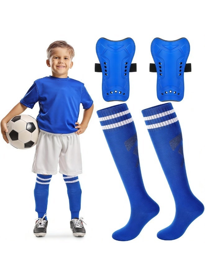 COYO Soccer Shin Guards and Socks for Toddler Kids Youth, Lightweight Soccer Shin Pads Protective Defender Gear for 10-15 Years Old Children Teen Boys Girls Sports Game - Image 1