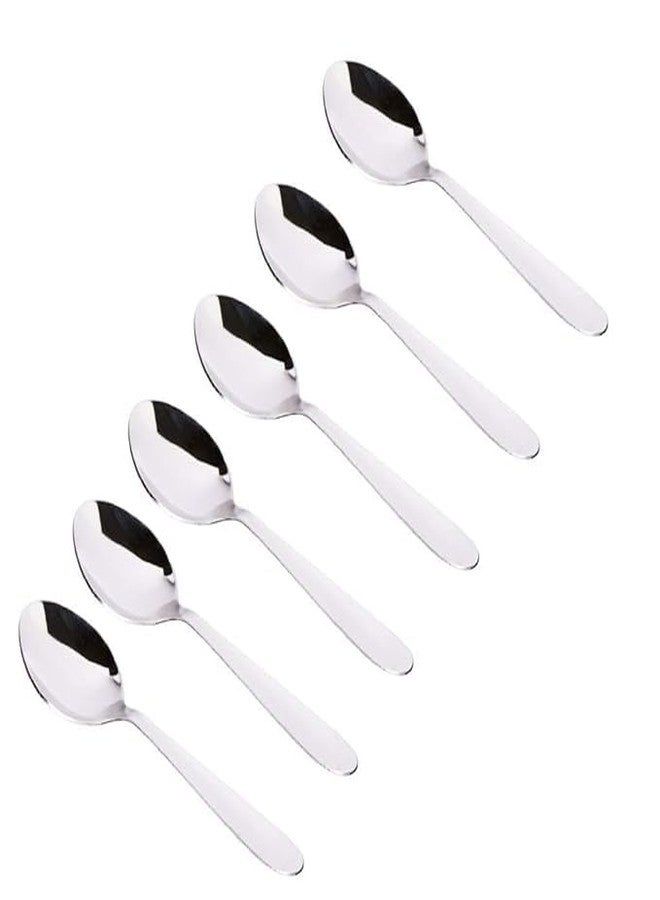 Vipron Tea Spoon Stainless Steel Set of 6 Pcs, Durable Silver Cutlery Spoons for Home, Kitchen, Coffee and Dessert - Image 1