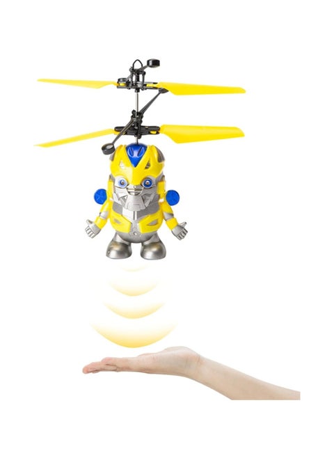 لعبة الكرة الطائرة مع الحث بالأشعة تحت الحمراء - RC Robot Mini Drone مع أضواء LED مدمجة - لعبة متينة داخلية وخارجية لترفيه الأطفال