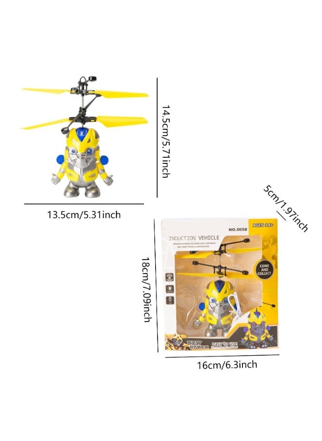 حديقة الألعاب - لعبة الكرة الطائرة مع الحث بالأشعة تحت الحمراء - RC Robot Mini Drone مع أضواء LED مدمجة - لعبة متينة داخلية وخارجية لترفيه الأطفال - Image 1