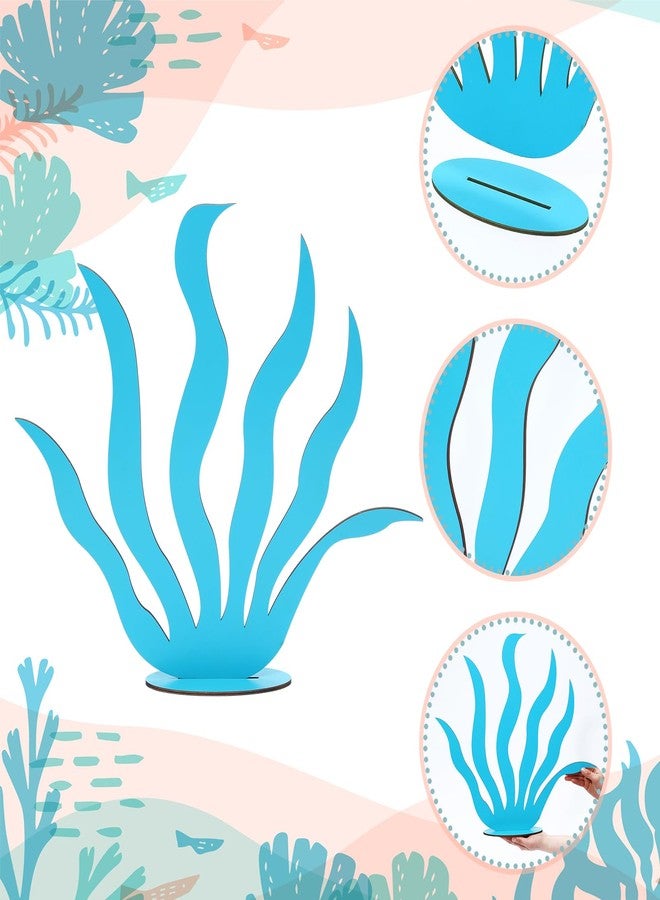 Amyhill 3 Pcs Large Under The Sea Corals Seaweed Wooden Decoration Mermaid Party Under The Sea Party Decorations for Ocean Theme Mermaid Birthday Decor Table Centerpiece - Image 3