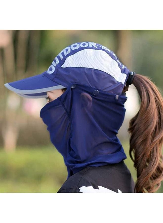 Outdoor Adjustable Folding Sun Cap Sun Protection Fishing Hat Baseball Cap with Removable Face Neck Cover Flap for Men and Women - Image 2