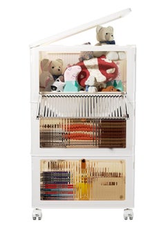 Chulovs Plastic Storage Bins with Lids, Stackable Storage Containers with Wheels, Folding Storage Boxes, Collapsible Storage Bins, Multi-Purpose Folding Storage Containers for Home and Office  - Image 2