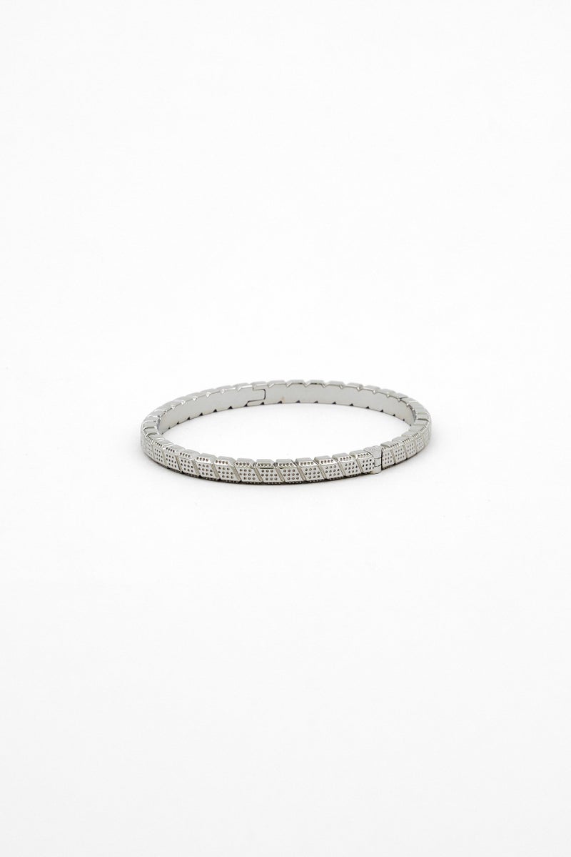 LACOSTE Women Stainless Steel Fashionable Bangle, Silver  - Image 2