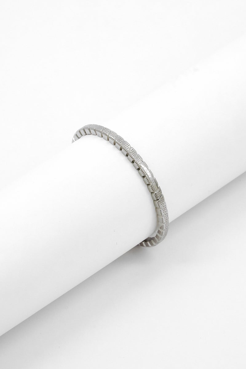 LACOSTE Women Stainless Steel Fashionable Bangle, Silver  - Image 1