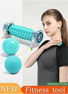 DUNISO 3 Pieces of Foot Roller Massage Ball, rolling foot yoga ball set, PVC fascia ball , used for relieving pain, stress, and relaxation  - Image 1