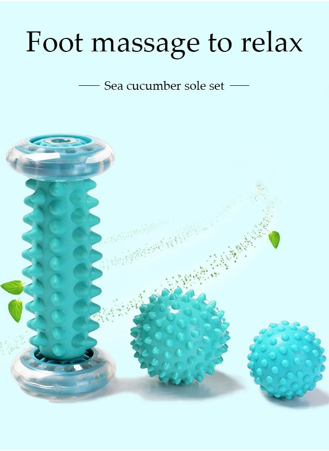 DUNISO 3 Pieces of Foot Roller Massage Ball, rolling foot yoga ball set, PVC fascia ball , used for relieving pain, stress, and relaxation  - Image 3