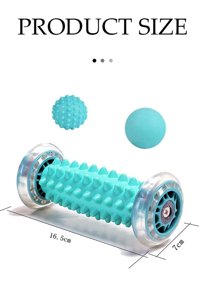 DUNISO 3 Pieces of Foot Roller Massage Ball, rolling foot yoga ball set, PVC fascia ball , used for relieving pain, stress, and relaxation  - Image 2