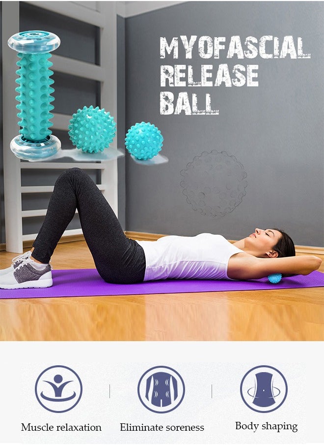 DUNISO 3 Pieces of Foot Roller Massage Ball, rolling foot yoga ball set, PVC fascia ball , used for relieving pain, stress, and relaxation  - Image 4