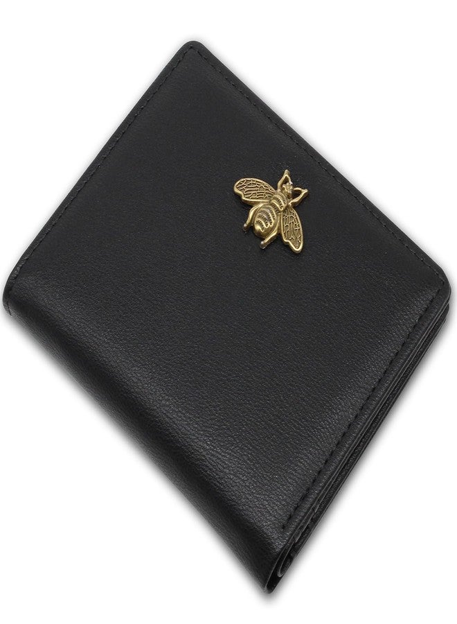 Altally Small Women Wallet RFID Blocking Bifold Pocket Wallet Slim Compact Ladies Purse Mini Wallets For Women (Black) - Image 1