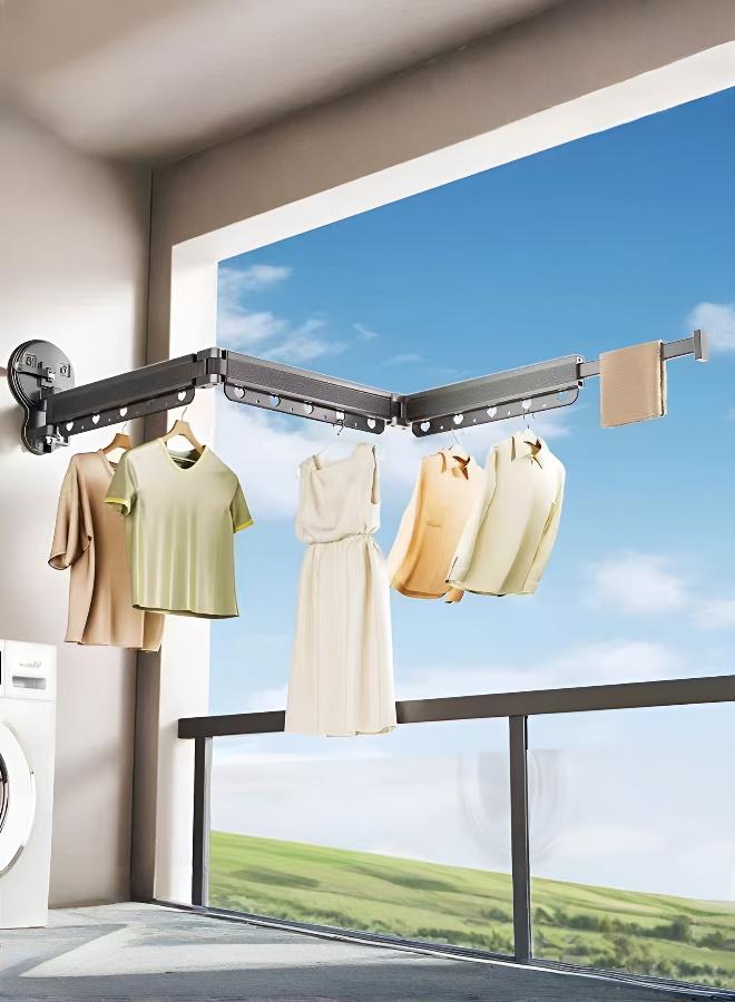 حامل ملابس تلسكوبي قابل للطي بثبات قوي - Image 1