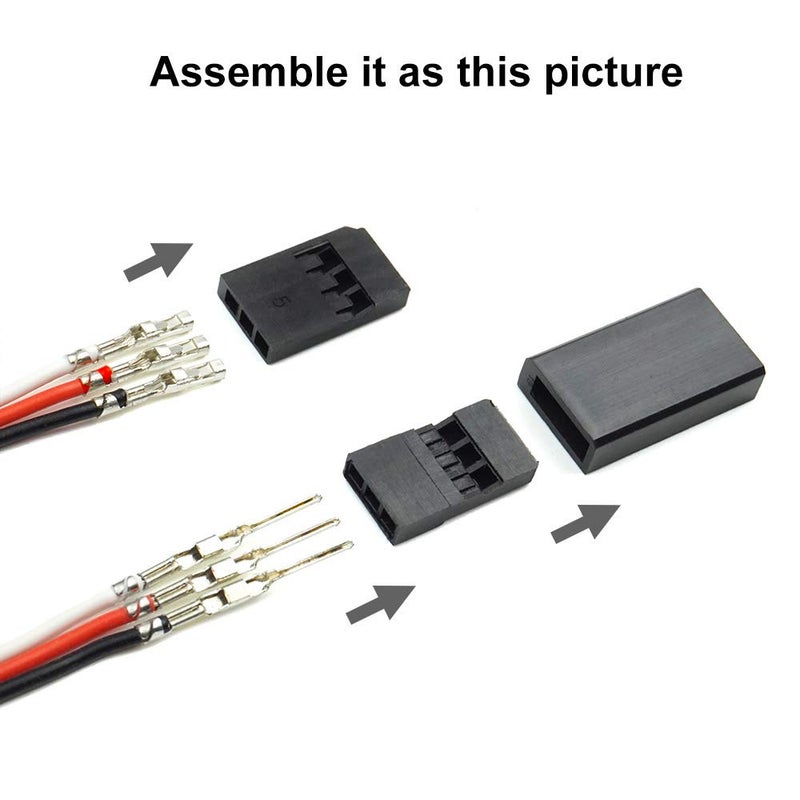 elechawk 30 Sets Servo Plug Male Female Connector Crimp Pin Kit Compatible Futaba for Hitec Spektrum RC - Image 4