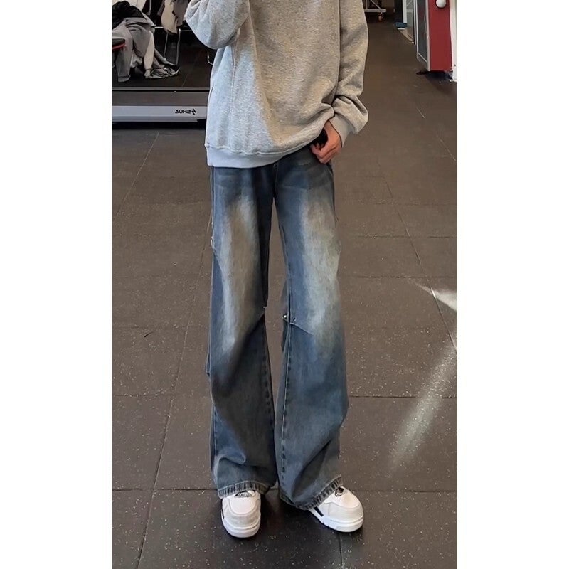 Unisex Classic Denim Jeans Loose Fit Daily Outdoor Wear - Image 4