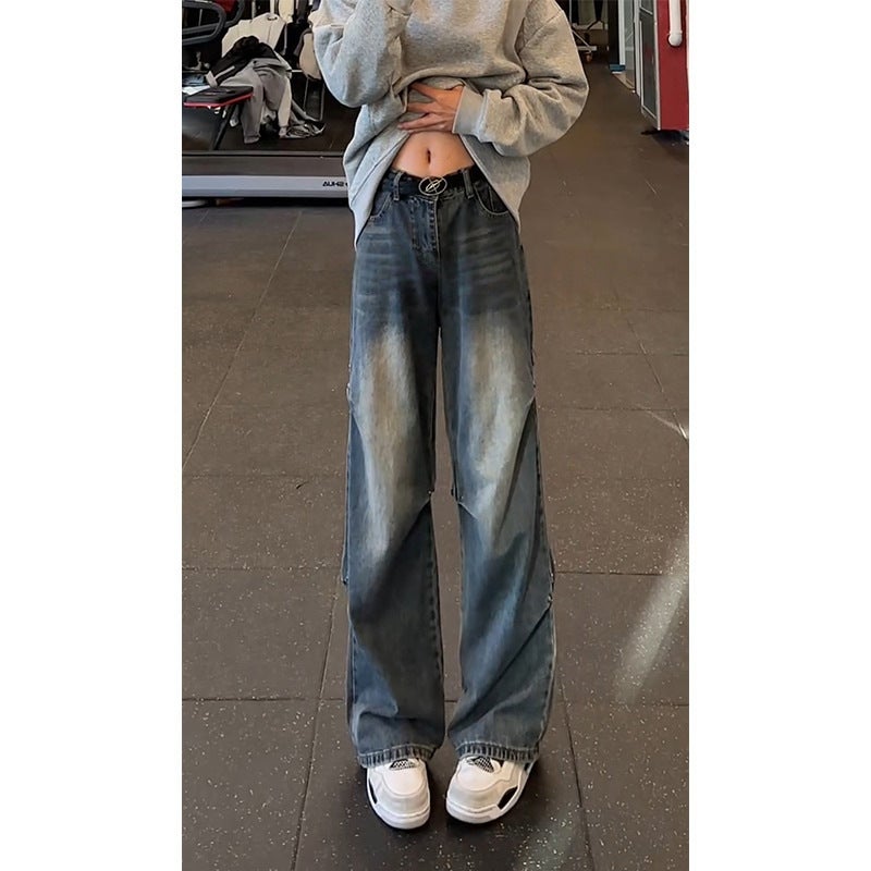 Unisex Classic Denim Jeans Loose Fit Daily Outdoor Wear - Image 1