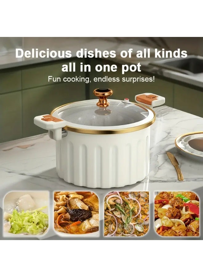 كيلا وعاء طبخ من المينا، وعاء حساء ذو مقبضين وسعة كبيرة، وعاء منزلي متعدد الوظائف غير لاصق، مناسب للتجمعات الكبيرة مثل عيد العمال وعيد الميلاد وغيرها من الاحتفالات. - Image 1