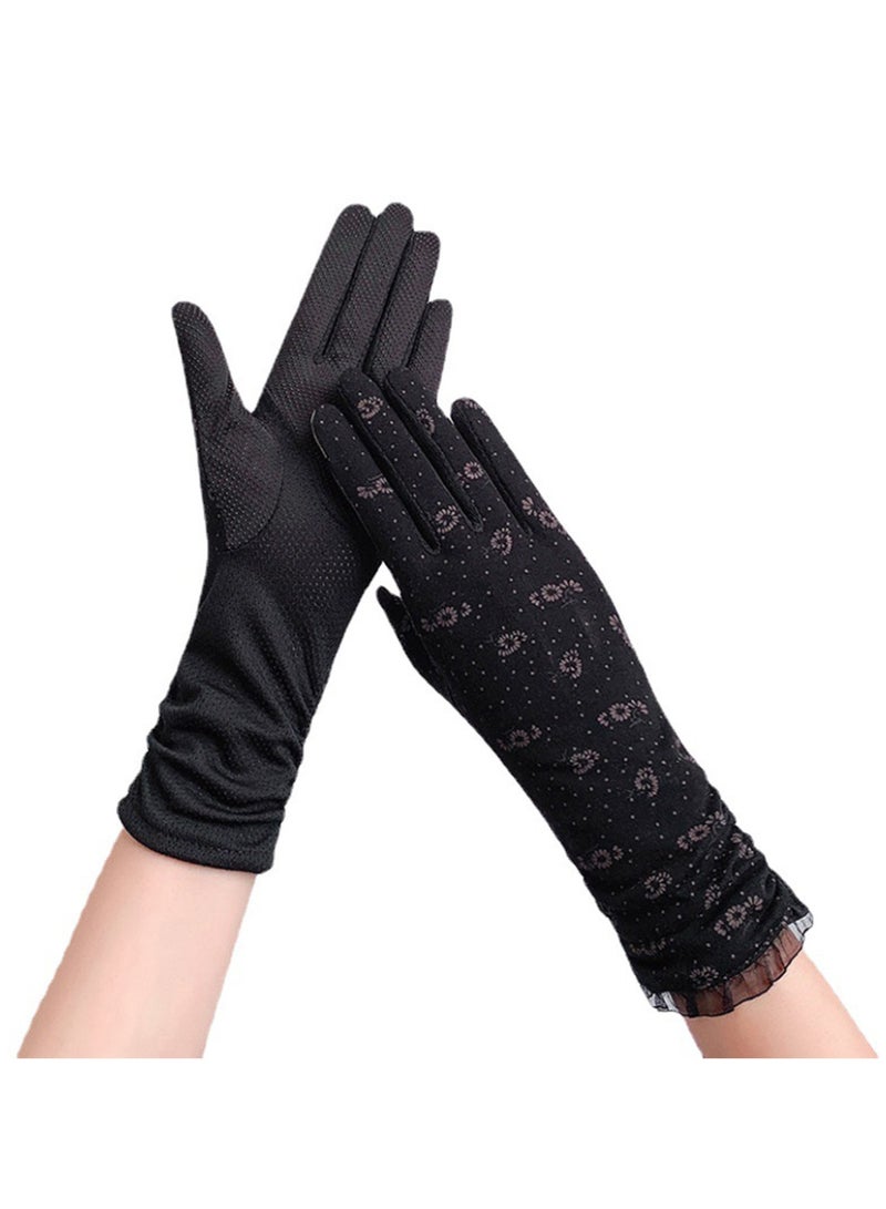 Women Summer Sun Protective Driving Gloves Touchscreen Anti Slip UV Gloves for Driving Riding - Image 2