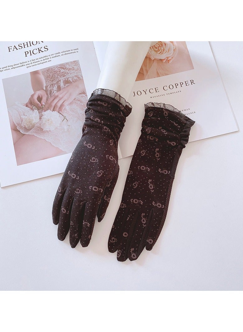 Women Summer Sun Protective Driving Gloves Touchscreen Anti Slip UV Gloves for Driving Riding - Image 3