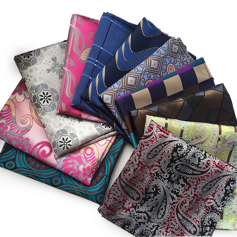 Source Manufacturers Men'S Pocket Towel Small Square Large Flower Spike Fashion Chest Towel Handkerchief - Image 3