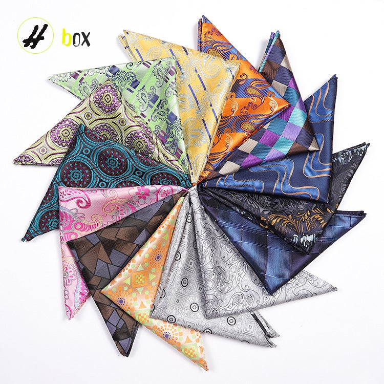 Source Manufacturers Men'S Pocket Towel Small Square Large Flower Spike Fashion Chest Towel Handkerchief - Image 2