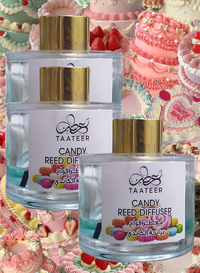 TAATEER 3 Pieces Candy Reed Diffuser - Image 1
