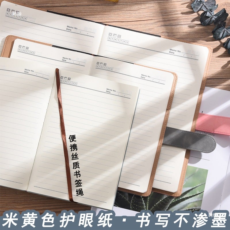 Business 5 Notebooks, Simple 6 Diaries, College Students' Small Fresh Notebooks, 5 Leather-Covered Office Meeting Notebooks - Image 5
