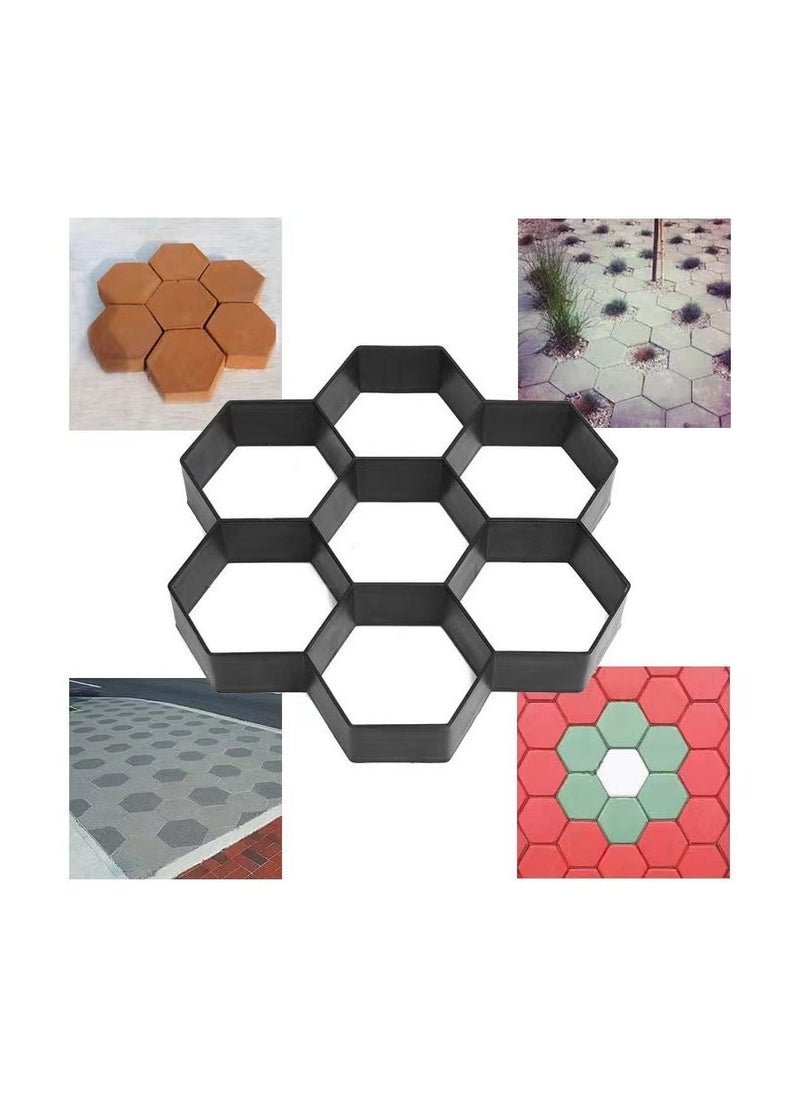 Generic 1-Piece DIY Path Maker Mould,Walk Pavement Maker Mould,Reusable Concrete Paving Mold,Durable Garden Lawn Floor Paving Mold  - Image 3
