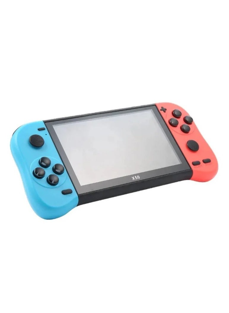 5.1 Inch X50 Handheld Video Game Console, Handheld Game Player, Preloaded 6800 Classic Retro Video Games, Support Players and TV Connection, Gift for Children and Adults