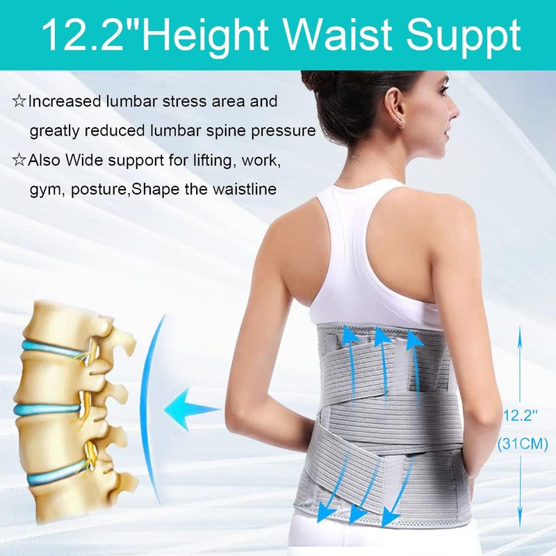 TANDCF Entire Back Brace, Lumbar Support Belt for Women & Men, Adjustable Waist Trainer Belt for Entire Back Pain Relief,Keeps Your Spine Straight and Safe (M) - Image 4