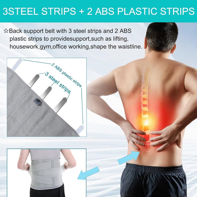 TANDCF Entire Back Brace, Lumbar Support Belt for Women & Men, Adjustable Waist Trainer Belt for Entire Back Pain Relief,Keeps Your Spine Straight and Safe (M) - Image 5