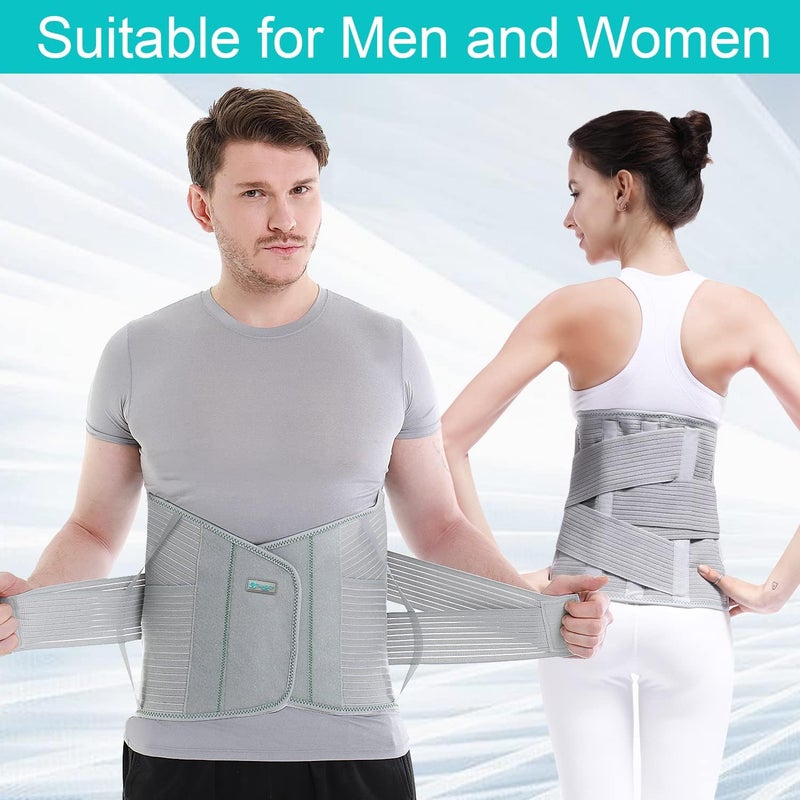TANDCF Entire Back Brace, Lumbar Support Belt for Women & Men, Adjustable Waist Trainer Belt for Entire Back Pain Relief,Keeps Your Spine Straight and Safe (M) - Image 2