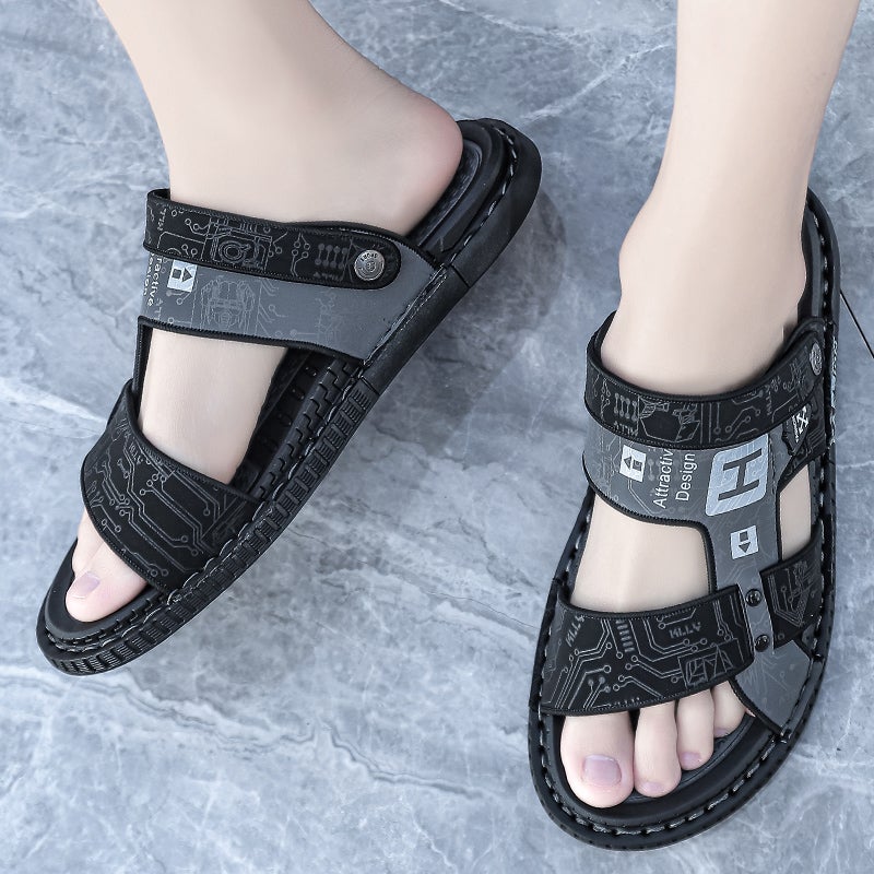 Sandals Men'S Summer Outfit Casual Lightweight Dual-Use Wading Driving Men'S Slippers Boys Beach Sandals Summer - Image 3
