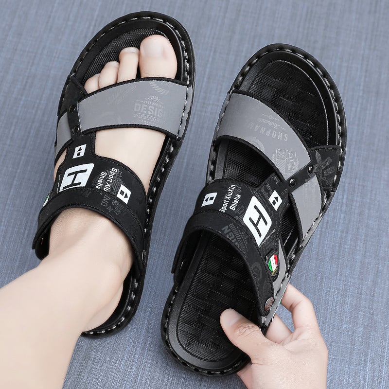 Sandals Men'S Summer Outfit Casual Lightweight Dual-Use Wading Driving Men'S Slippers Boys Beach Sandals Summer - Image 1