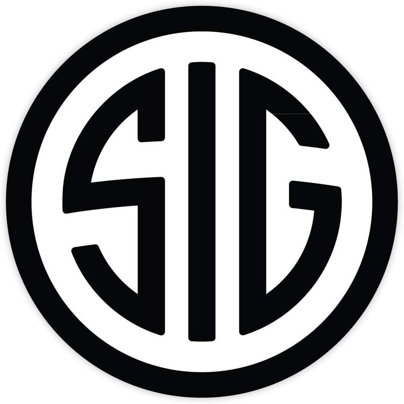 SIG rounde sticker decal 4" x 4"