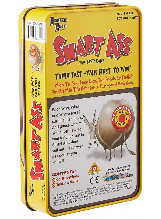 University Games Smart Ass Card Game Tin  - Image 2