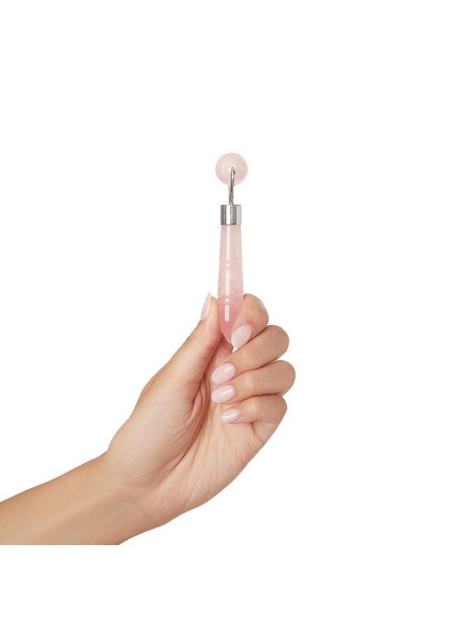 Plum Beauty Mini Rose Quartz Roller for Face - Improves Skin Tone and Blood Circulation - Skin Care Face Roller Reduces Under-Eye Puffiness and Dark Circles - Image 2