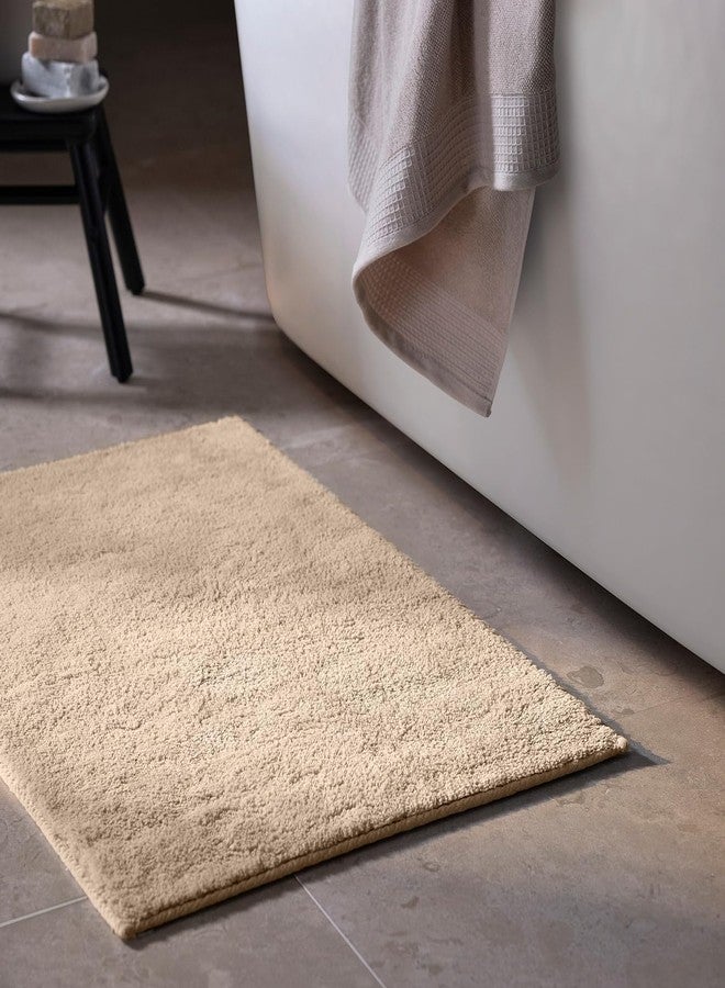 enera Microfibre Bath Mat | Soft & Absorbent 1880 GSM | Non-Slip Latex Backing | Quick Dry, Washable Multipurpose Floor Mat for Bathroom, Bedroom, Kitchen & Home (Stello 50 x 80 cm) (Taupe) - Image 1