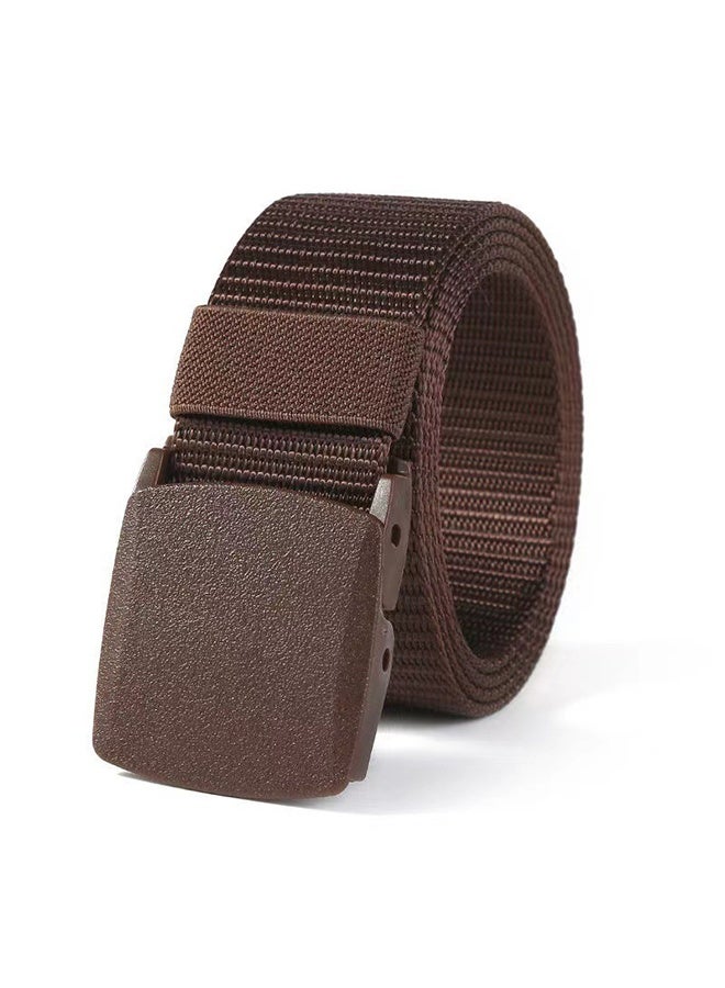 Automatic Nylon Men's Belt Brown 