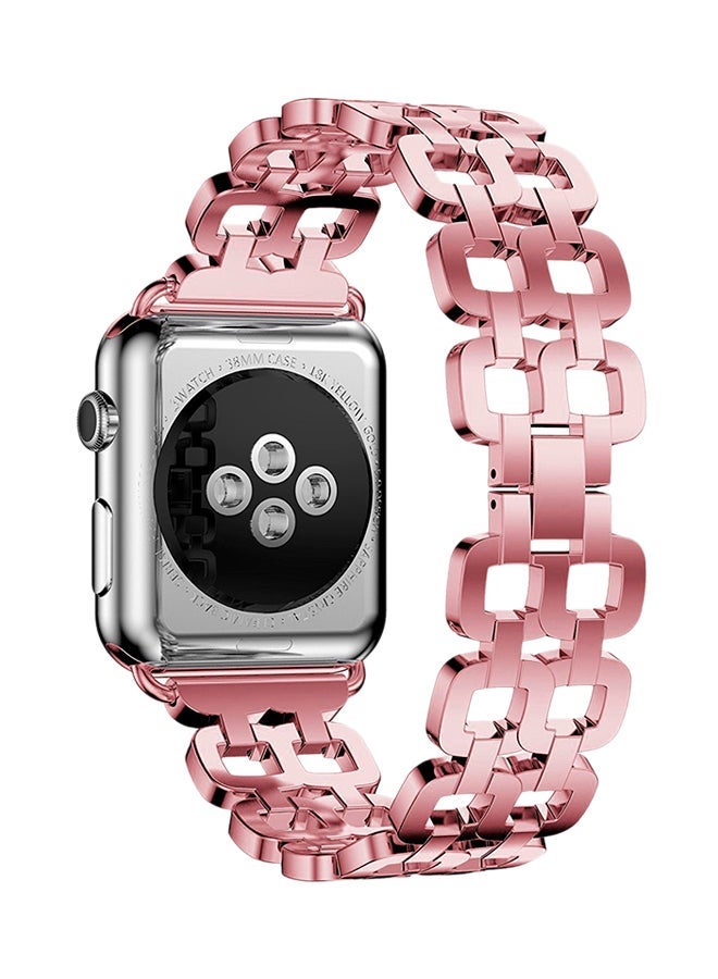 NIBEMINENT Replacement Bracelet Strap For Apple Watch Series 3/2/1 Rose Pink - Image 1