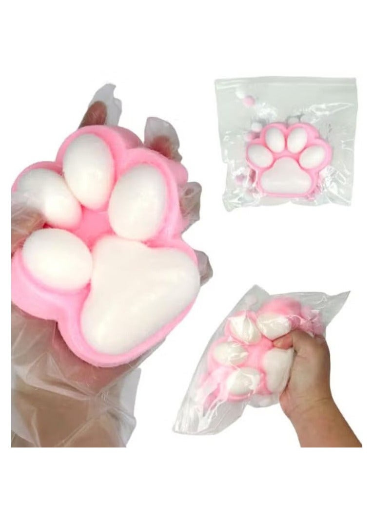 Tapa Squishy, ​​Squishy Toy, One Piece, Big Cat Paw, Squeeze Toy, Squishy Cat Toy, Kawaii Squeeze Toy, Stress Balls, for Kids and Adults (Pink XL)