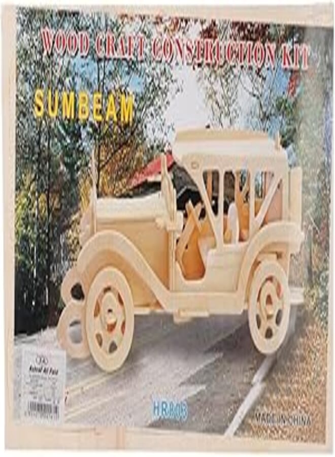 3A Hr803 Wood Sumbeam 3D Puzzle Toy For Kids - 3-5 Years Beige
