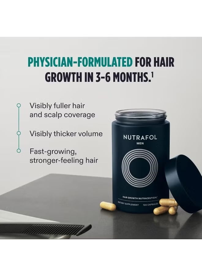 Nutrafol Men’s Hair Growth Supplements – Clinically Proven Formula for Stronger, Fuller Hair & Scalp Health – Supports Thickness, Strength & Vitality – Dermatologist Recommended – 1-Month Supply - Image 2