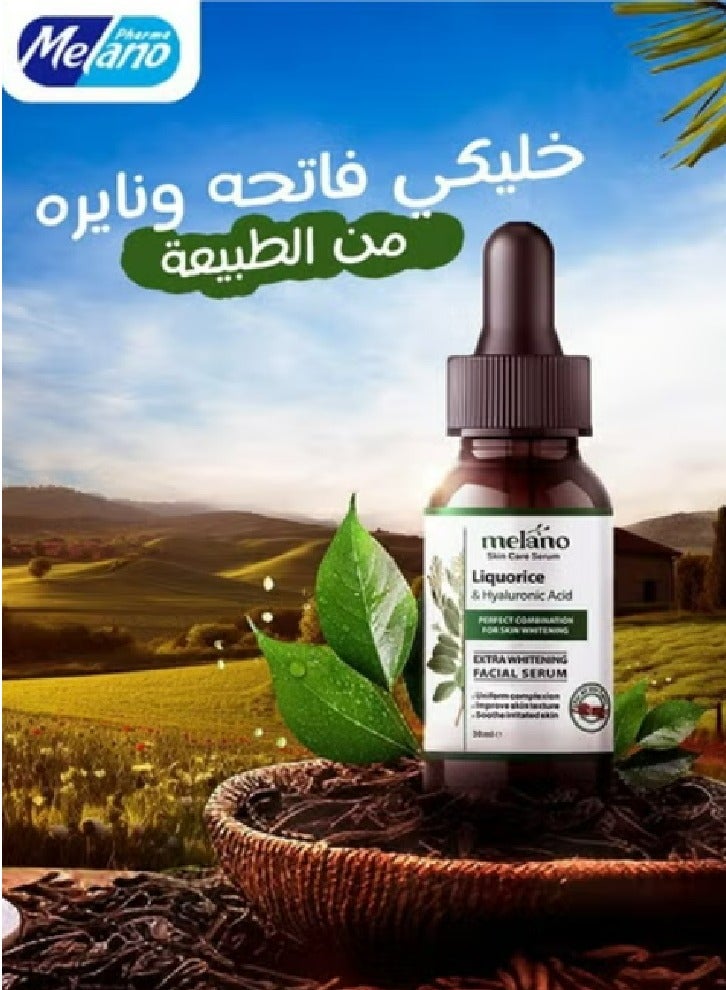 Melano Pharma Facial Serum Liquorice And Hyaluronic Acid 30 ml And Liquorice Facial Scrub 150 g - Image 2