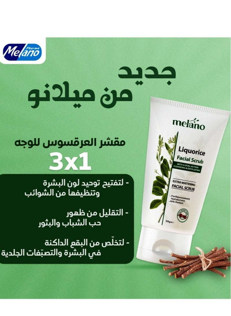 Melano Pharma Facial Serum Liquorice And Hyaluronic Acid 30 ml And Liquorice Facial Scrub 150 g - Image 3