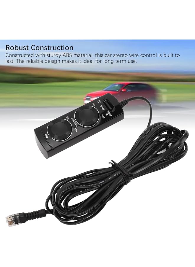 جيكتسي سلك تحكم ستيريو السيارة لجهاز Ts Wx110A، كابل تحكم في مكبر صوت بتردد قابل للتعديل مع مفتاح طور ومؤشر ضوء الطاقة - Image 3