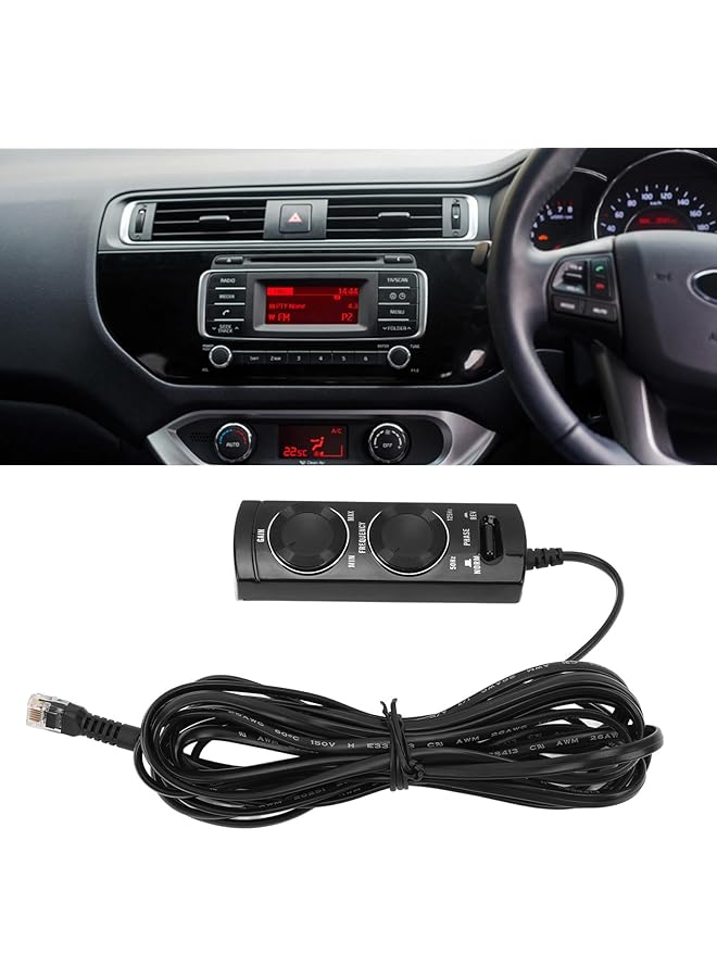 جيكتسي سلك تحكم ستيريو السيارة لجهاز Ts Wx110A، كابل تحكم في مكبر صوت بتردد قابل للتعديل مع مفتاح طور ومؤشر ضوء الطاقة - Image 4