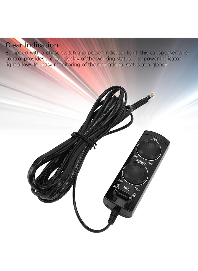 جيكتسي سلك تحكم ستيريو السيارة لجهاز Ts Wx110A، كابل تحكم في مكبر صوت بتردد قابل للتعديل مع مفتاح طور ومؤشر ضوء الطاقة - Image 2