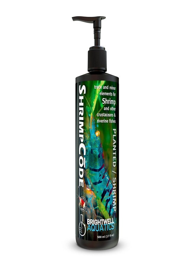Brightwell Aquatics ShrimpCōde - Essential Trace & Minor Elements for Freshwater Shrimp, Crustaceans & Fish - Supports Molting, Coloration & Health, 500 ml - Image 1