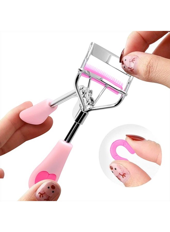 Pinkiou Eyelash Curler Stainless Steel with Brush Mascara Muffle False Eyelashes Accessory Best Professional Tool for Lashes Curls Pinkiou - Image 5