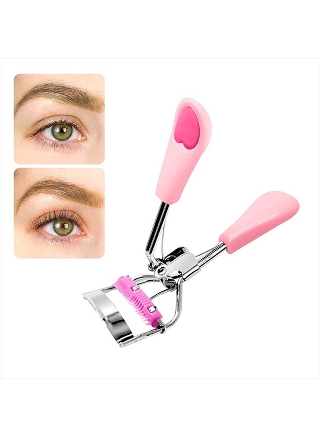 Pinkiou Eyelash Curler Stainless Steel with Brush Mascara Muffle False Eyelashes Accessory Best Professional Tool for Lashes Curls Pinkiou - Image 2